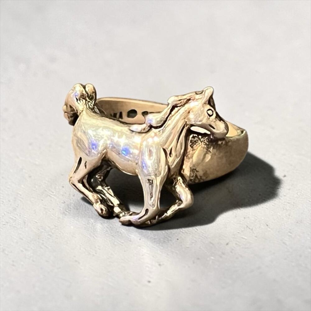 Kabana galloping horse ring 925 Sterling iconic Equestrian Collection Size 6.5